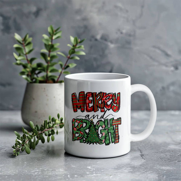 Merry And Bright  | ceramic mug