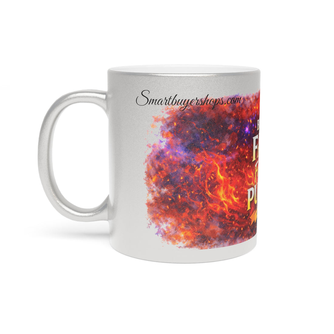 Built by Faith, Fueled by Purpose Metallic Mug — Matthew 19:26 Inspirational Coffee Cup