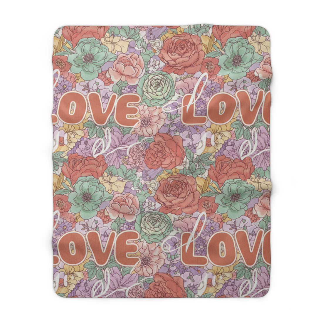 Sherpa "Love" Fleece Blanket