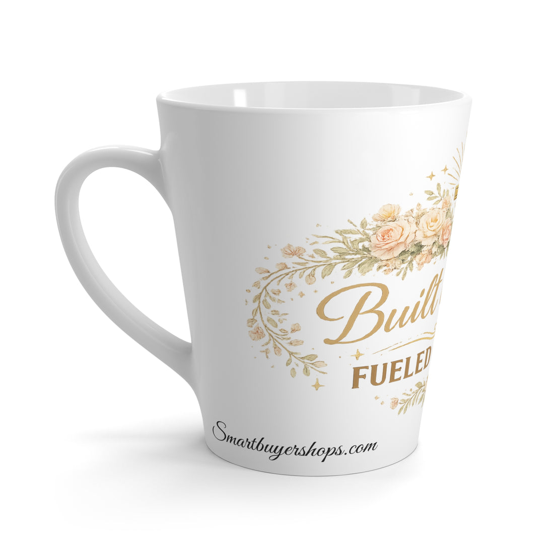 Latte Mug — "Built by Faith, Fueled by Purpose" Inspirational Christian Coffee Cup