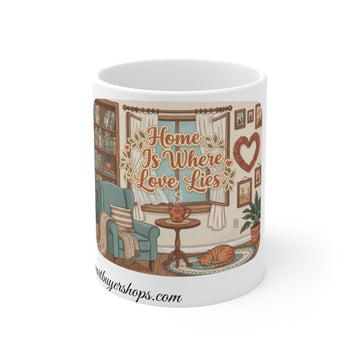 Ceramic Mug — "Home Is Where Love Lies" Mug (11 oz)